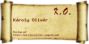 Károly Olivér névjegykártya